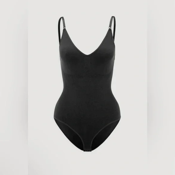 Black Shapewear Bodysuit with Thong Cut Bottom Sizes S, M & XL by Hey Shape NWT - Picture 2 of 2